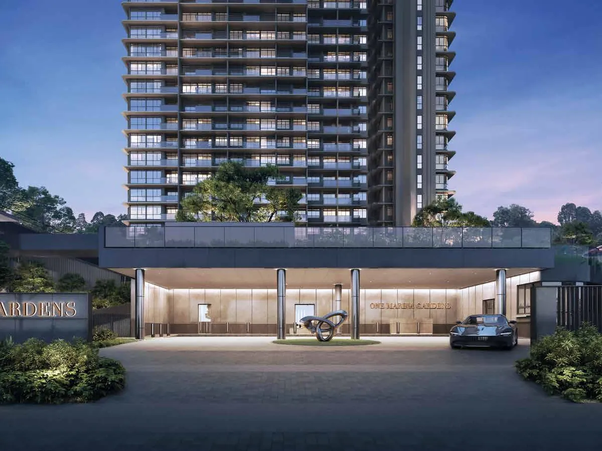 One Marina Gardens arrival drop-off, artist's impression