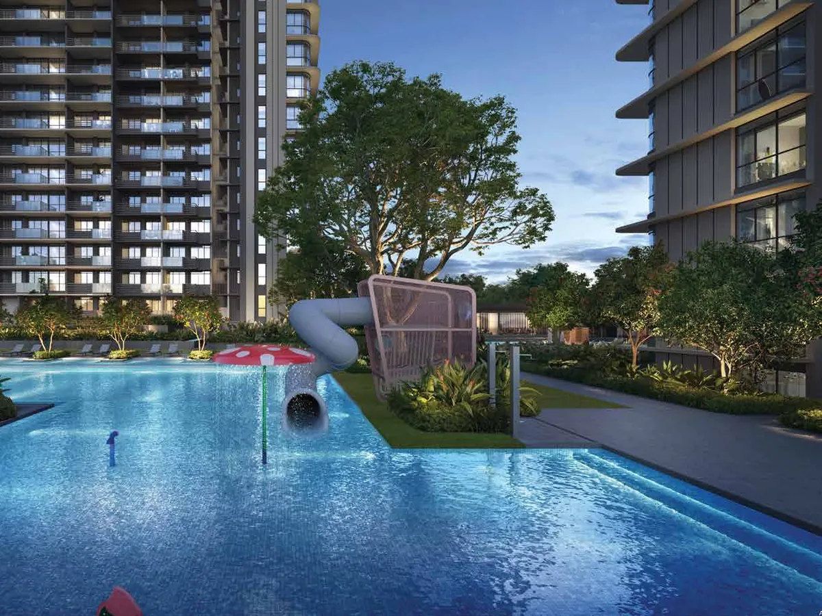 One Marina Gardens family pool and landscape deck, artist's impression
