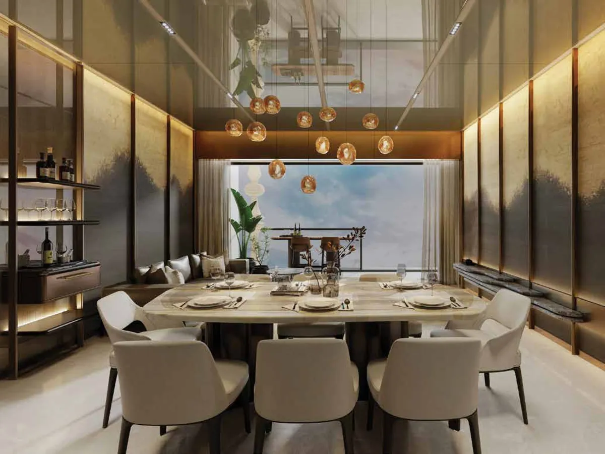 One Marina Gardens private dining room, for illustration purposes